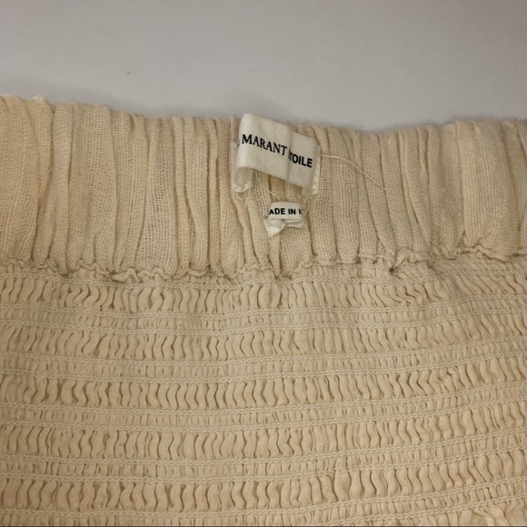 Isabel Marant Étoile Ecru Cotton Alea Embroidered Studded Mini Skirt, 44 - Picture 12 of 16